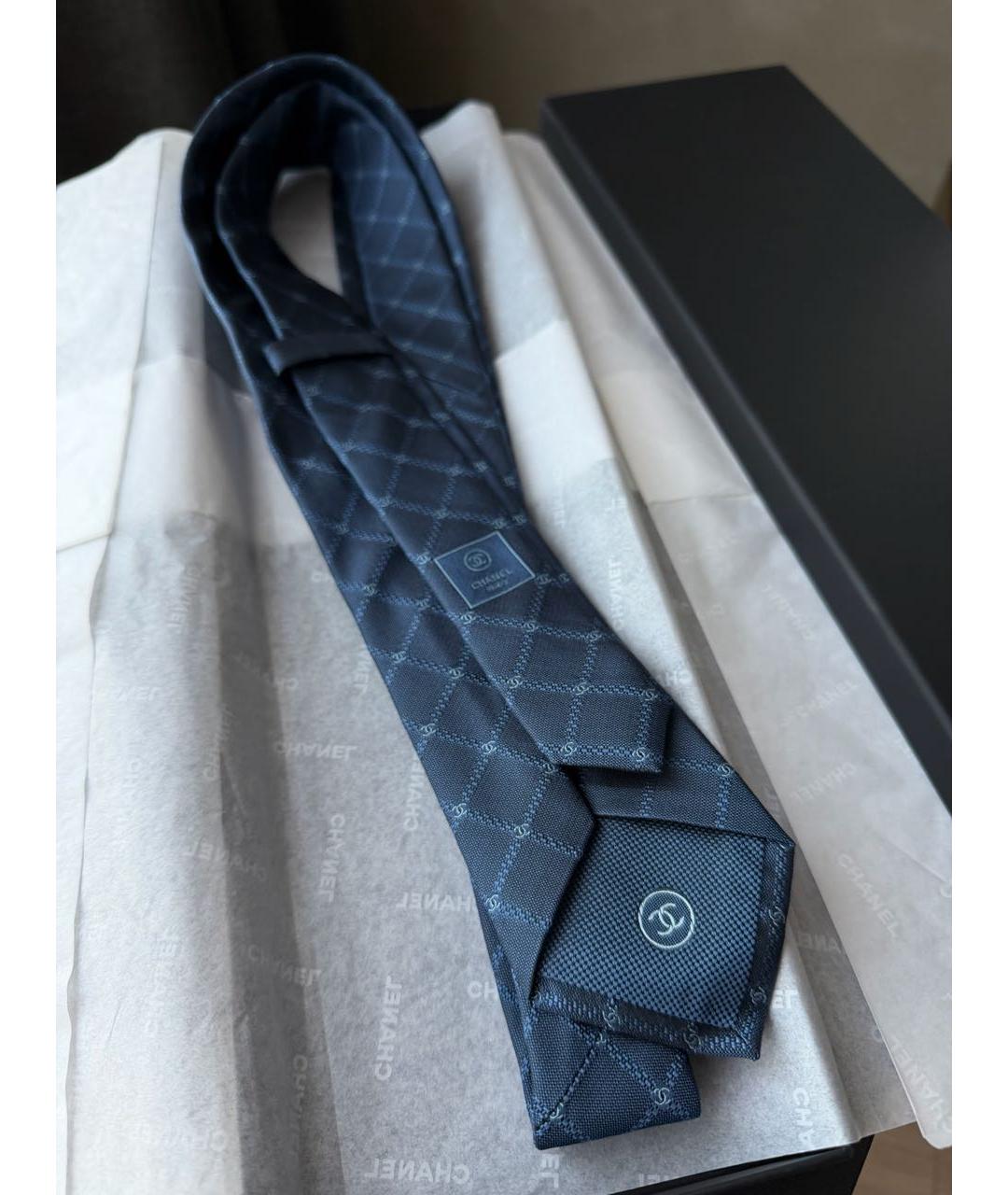 CHANEL Синий галстук, фото 3