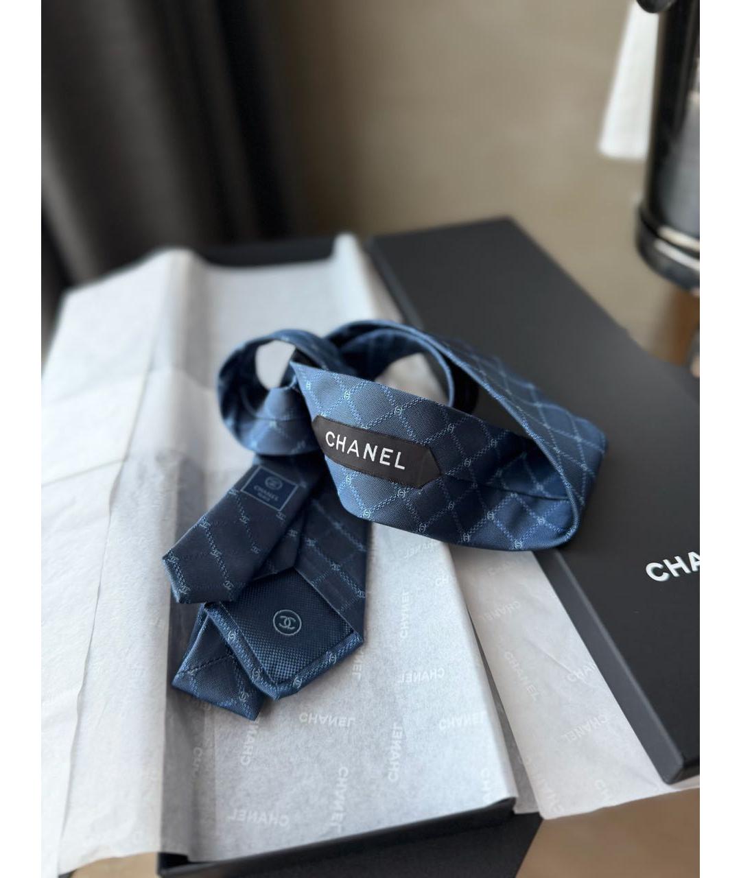 CHANEL Синий галстук, фото 5