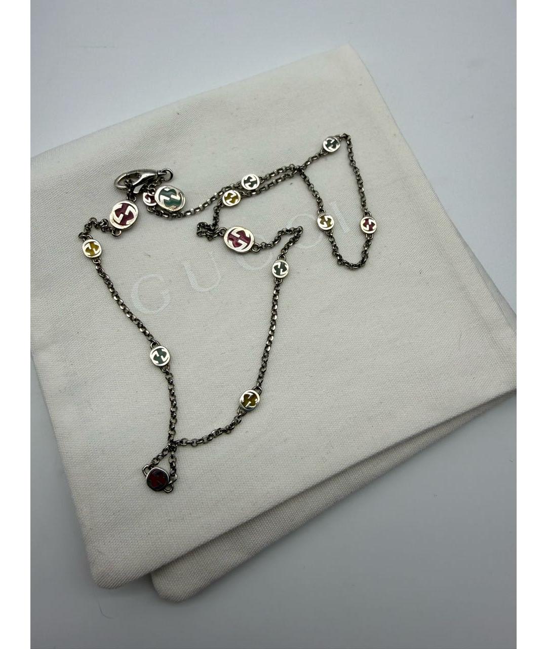 GUCCI Серебряная серебряная цепочка, фото 4