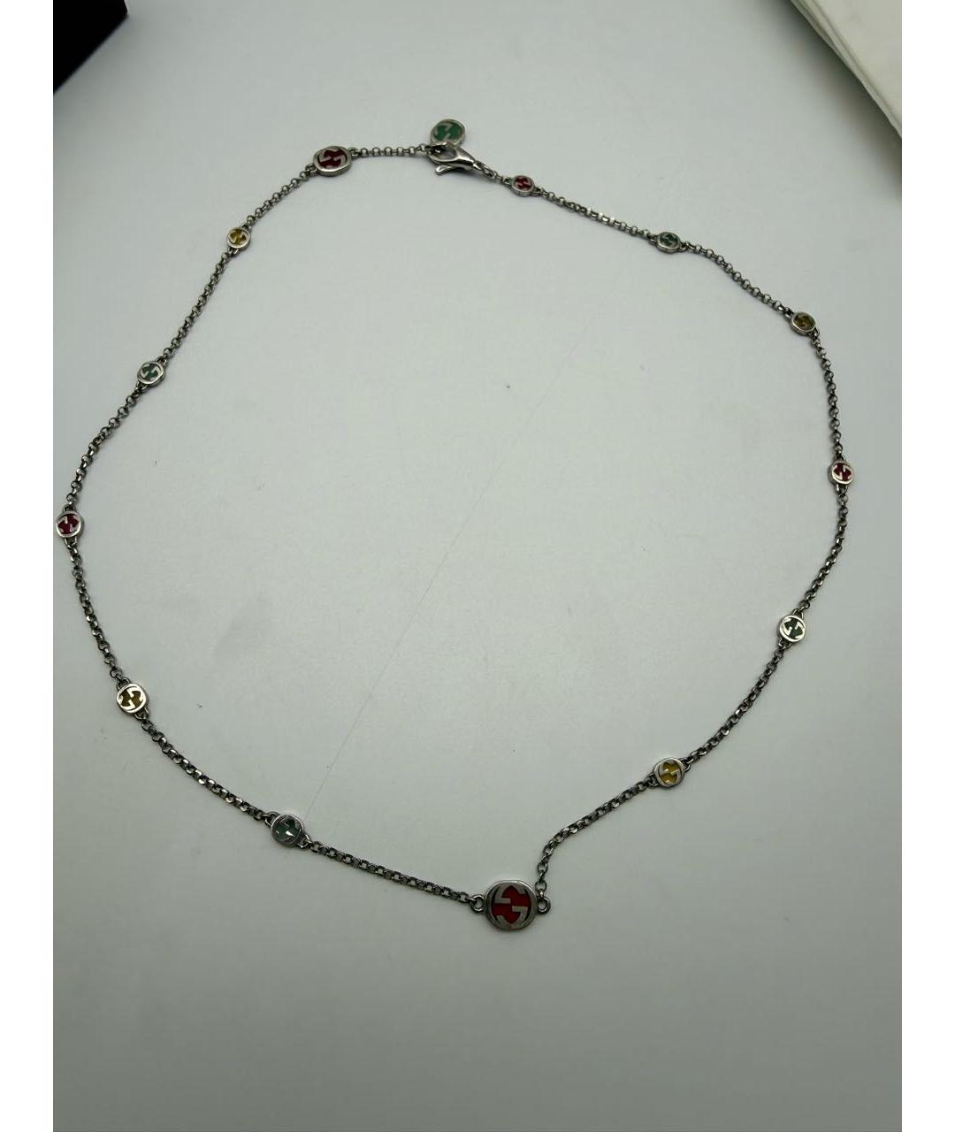 GUCCI Серебряная серебряная цепочка, фото 6