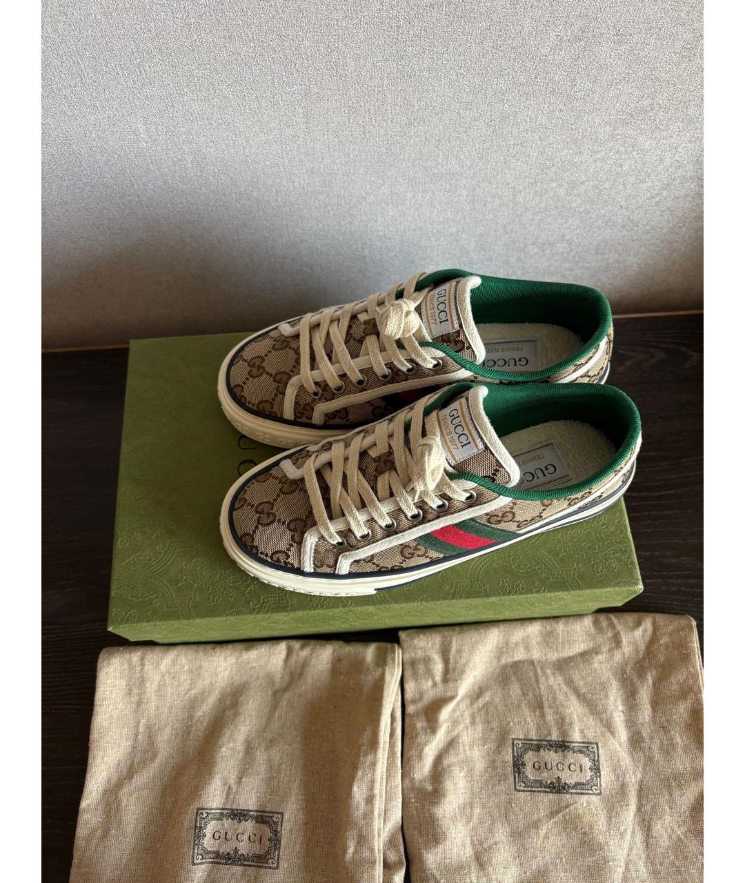 GUCCI Коричневые кеды, фото 6