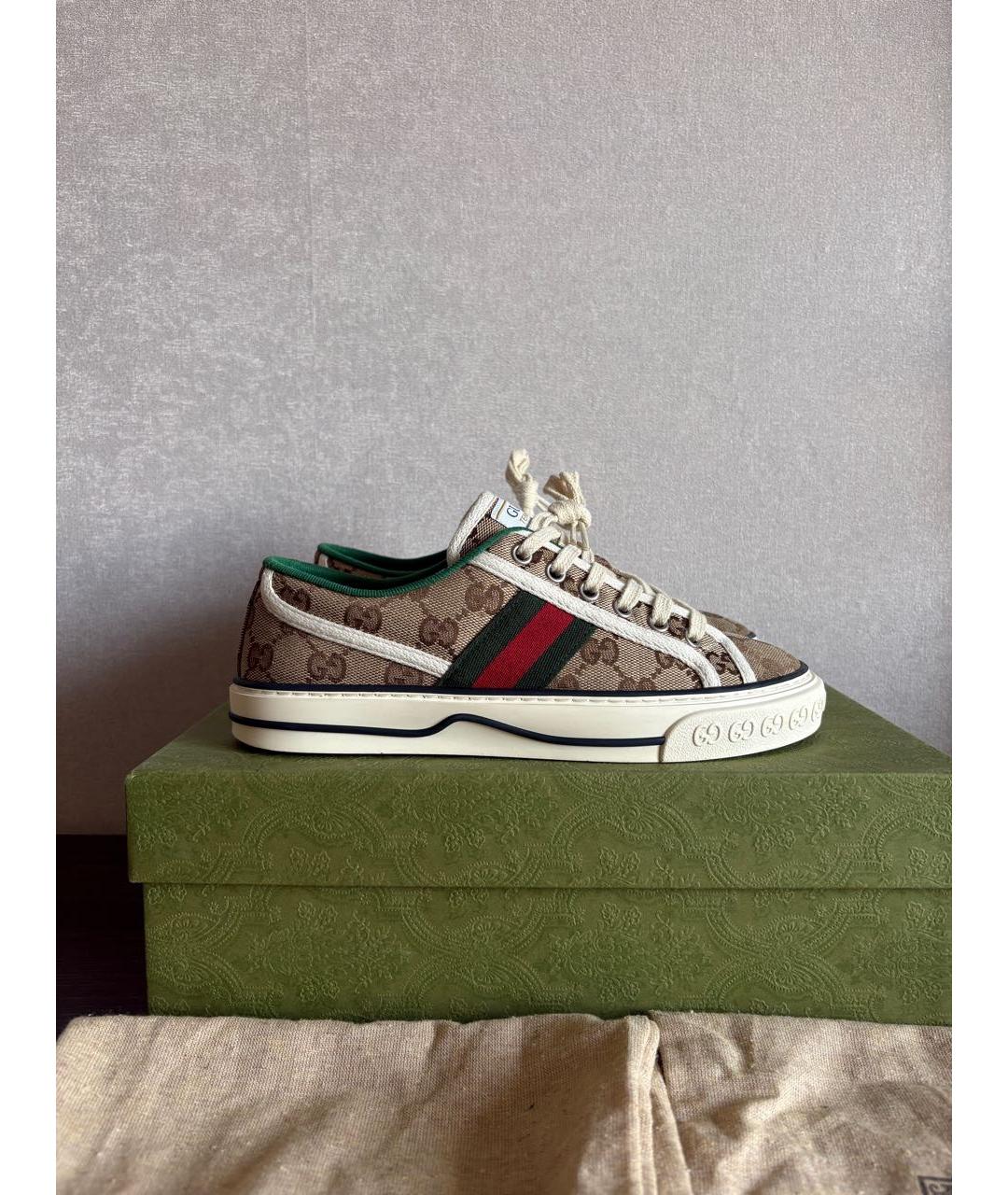 GUCCI Коричневые кеды, фото 8