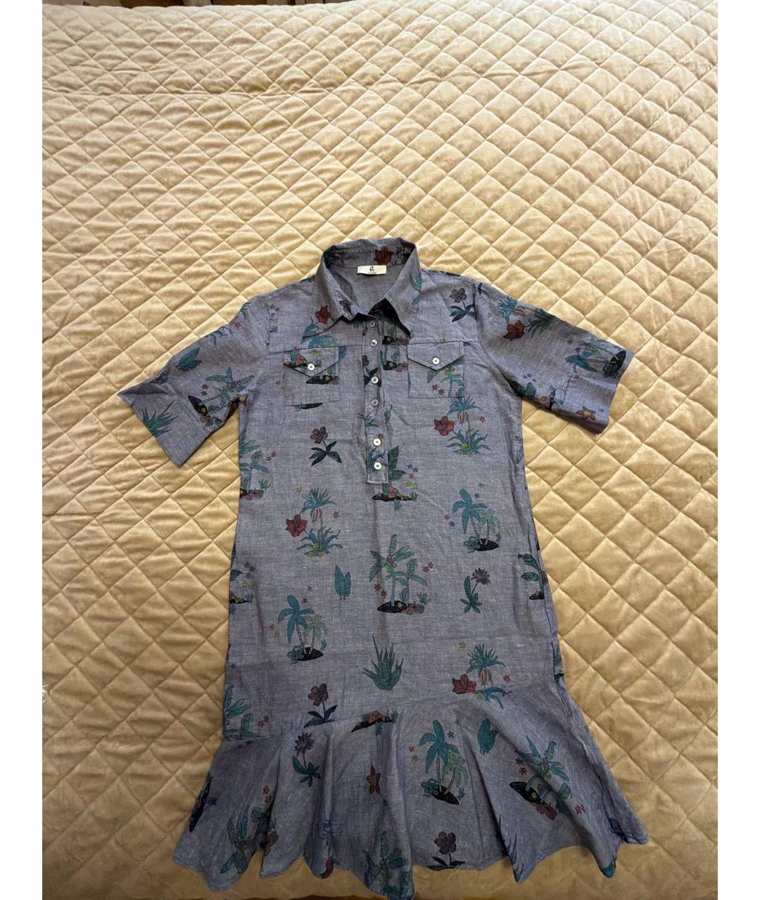 PAUL SMITH Мульти хлопковое повседневное платье, фото 5