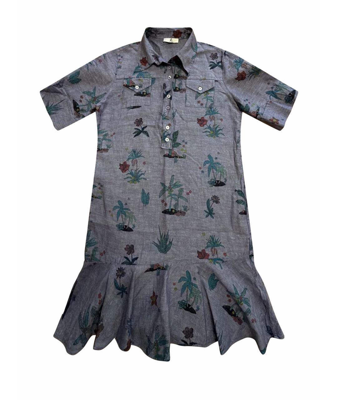 PAUL SMITH Мульти хлопковое повседневное платье, фото 1