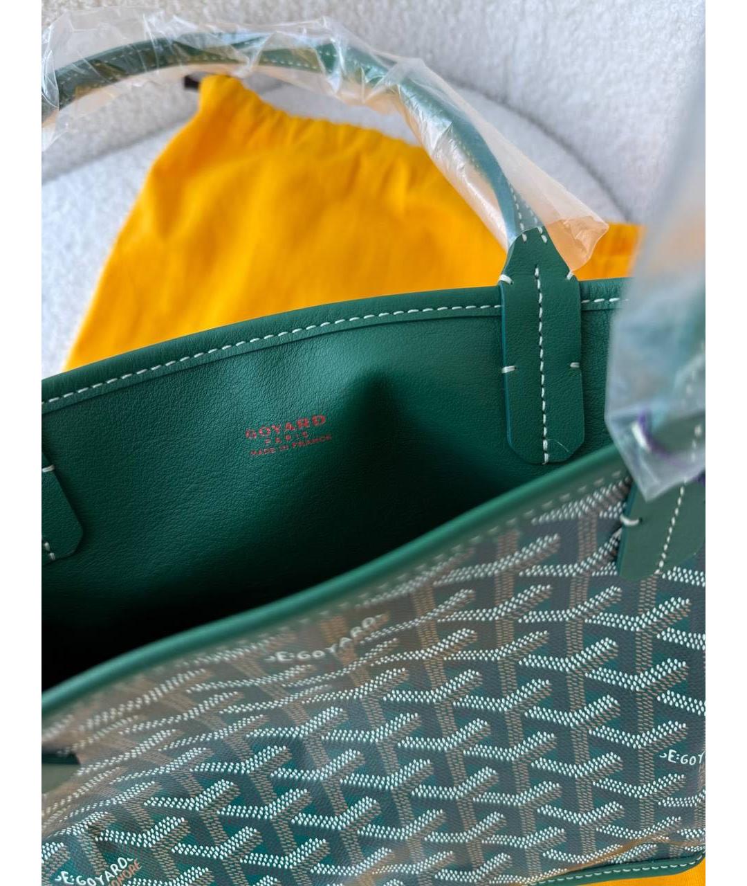 GOYARD Зеленая сумка тоут, фото 3