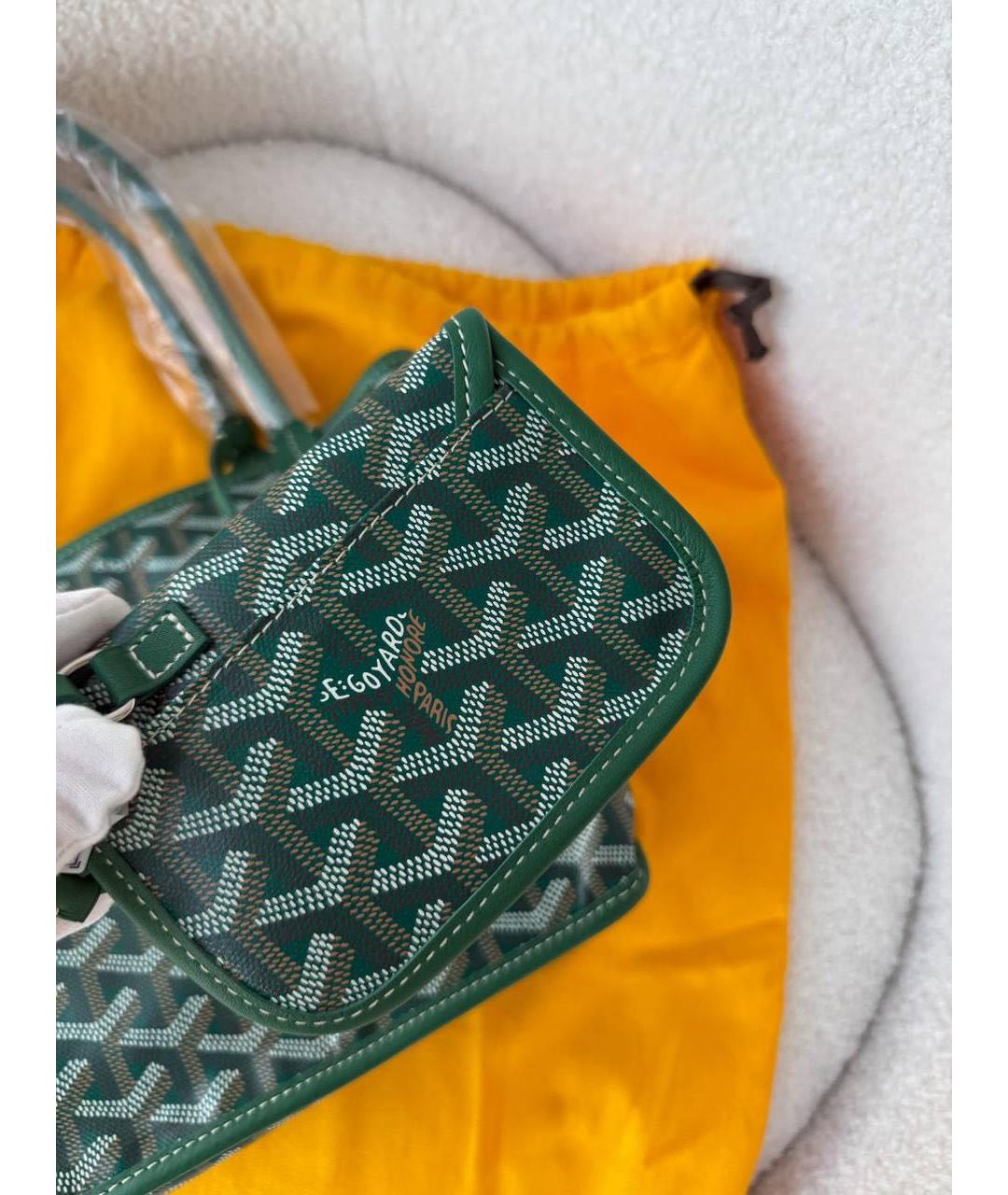 GOYARD Зеленая сумка тоут, фото 7