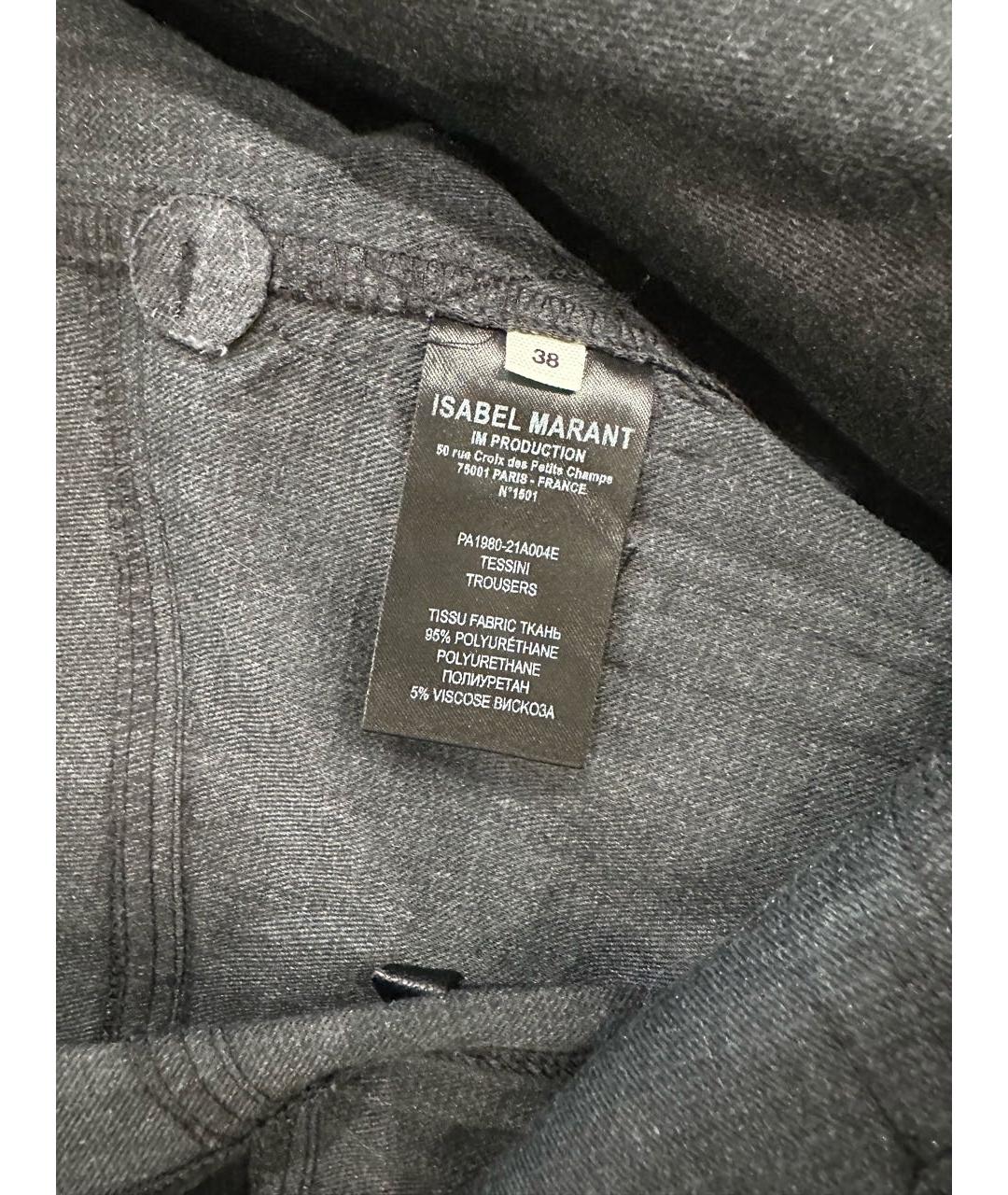 ISABEL MARANT Черные полиуретановые прямые брюки, фото 3