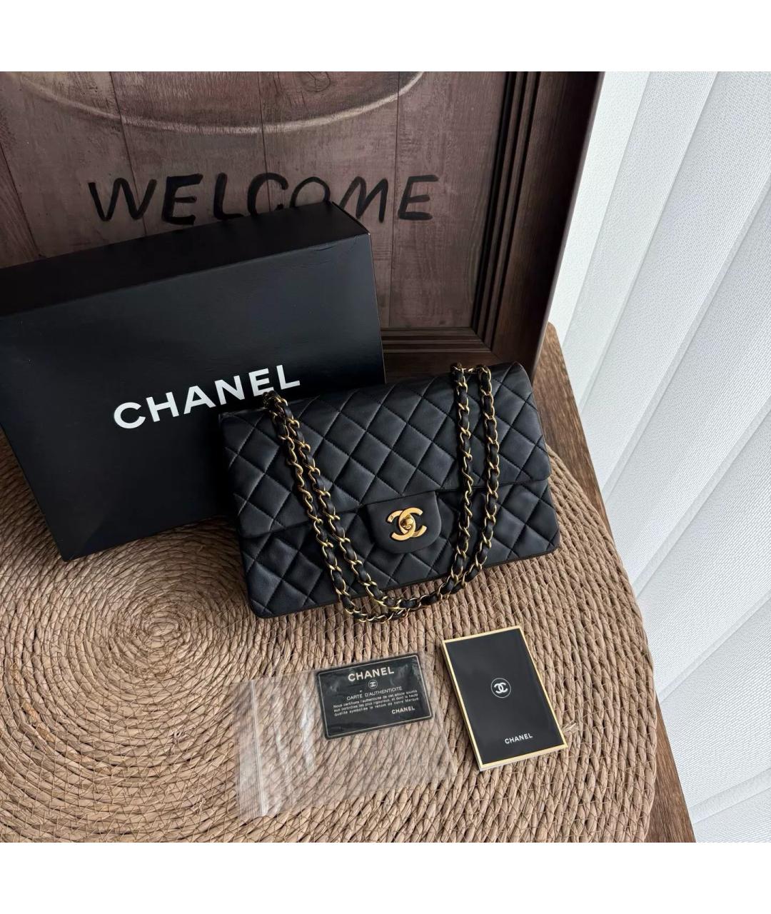 CHANEL Черная кожаная сумка через плечо, фото 10
