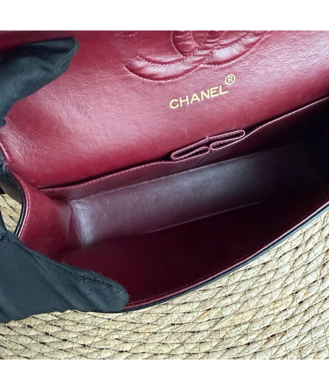 CHANEL Черная кожаная сумка через плечо, фото 8