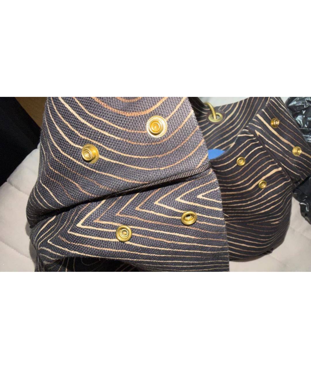 BOTTEGA VENETA Коричневая деним пляжная сумка, фото 7