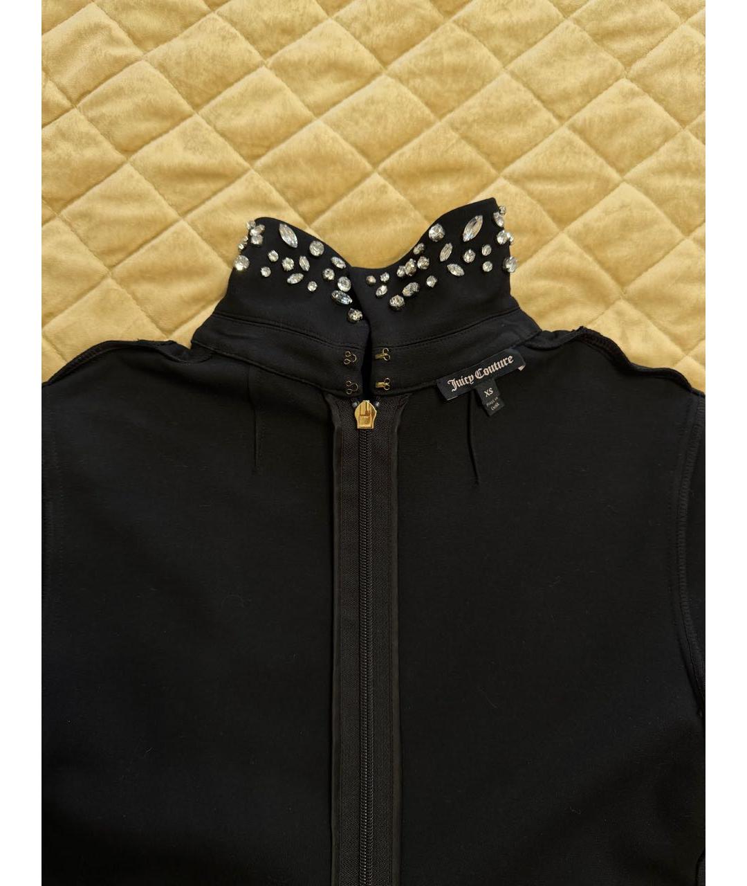 JUICY COUTURE Черное вискозное коктейльное платье, фото 3
