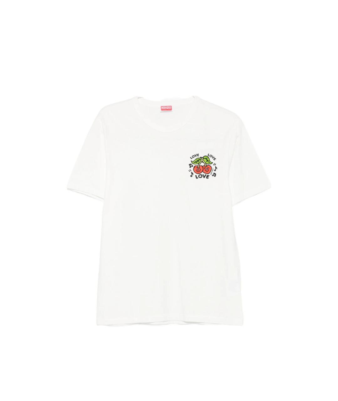 KENZO Белая хлопковая футболка, фото 1
