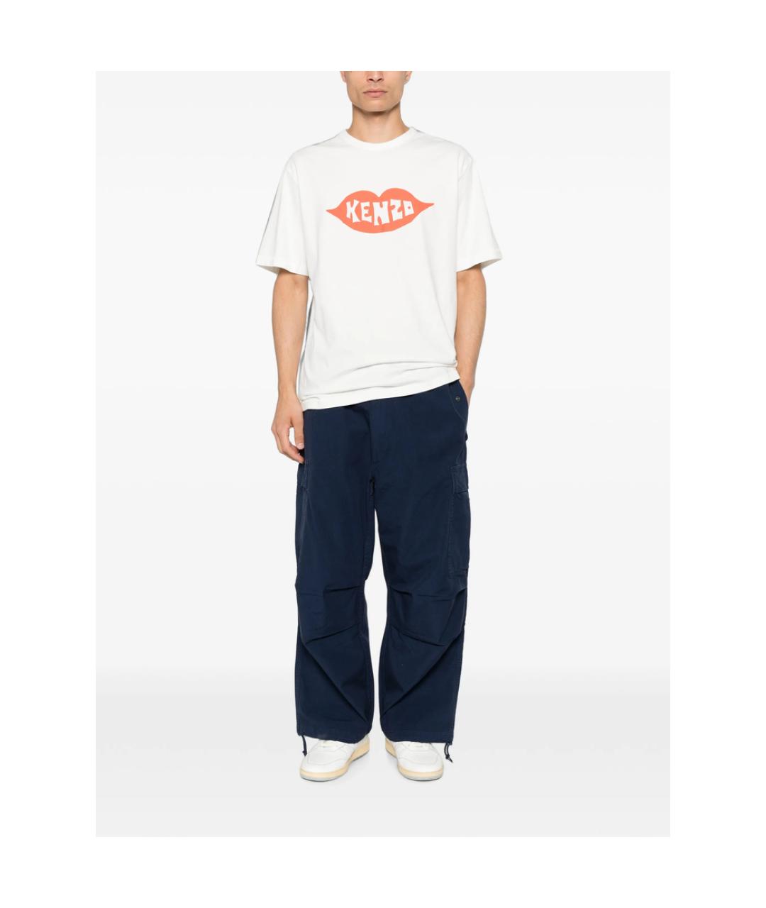 KENZO Белая хлопковая футболка, фото 2