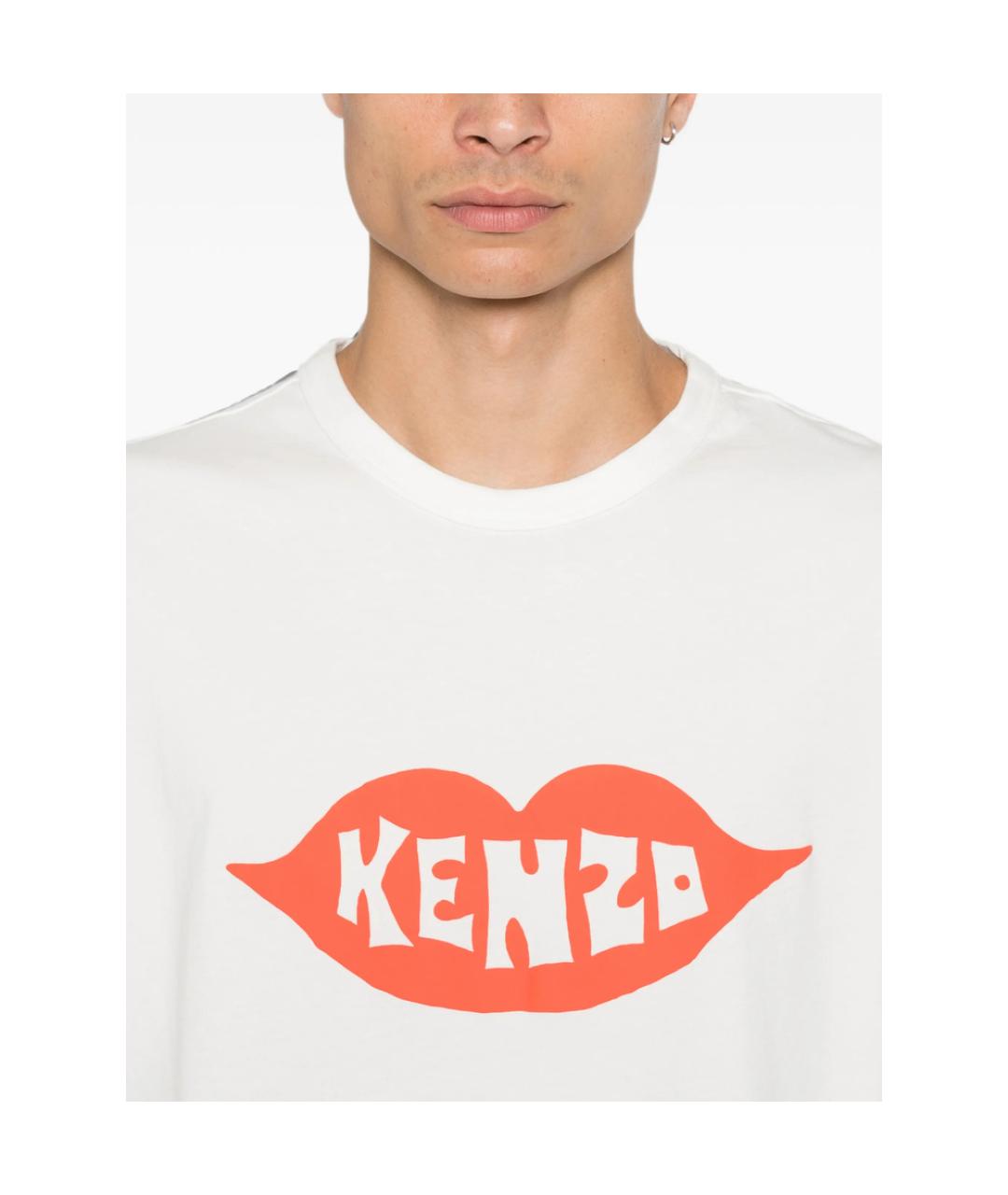 KENZO Белая хлопковая футболка, фото 5