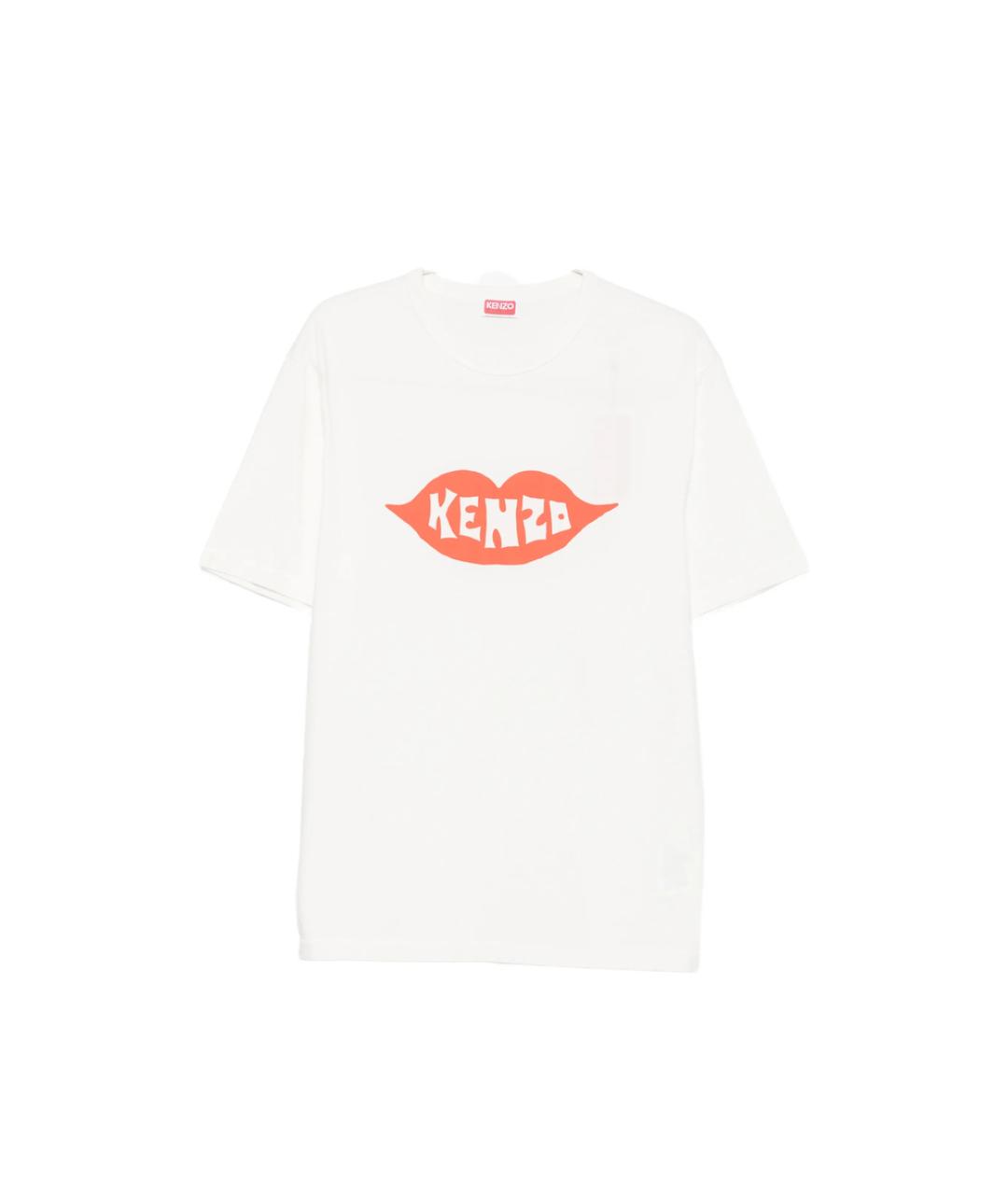 KENZO Белая хлопковая футболка, фото 1