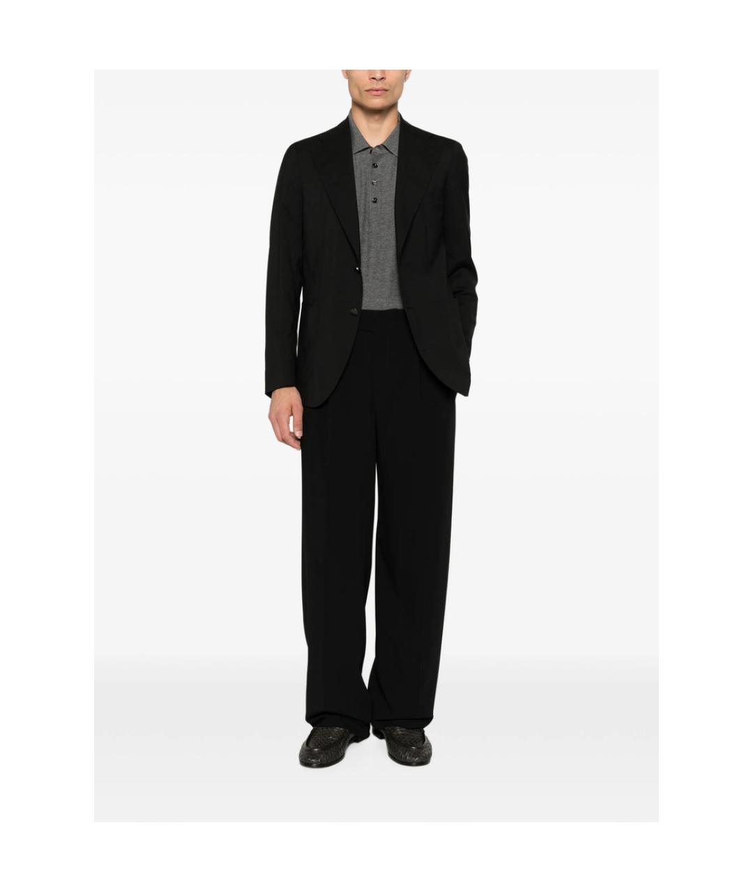 GIORGIO ARMANI Черные вискозные повседневные брюки, фото 2