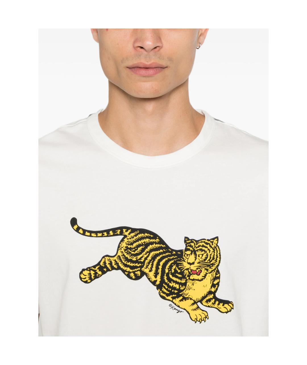 KENZO Белая хлопковая футболка, фото 5