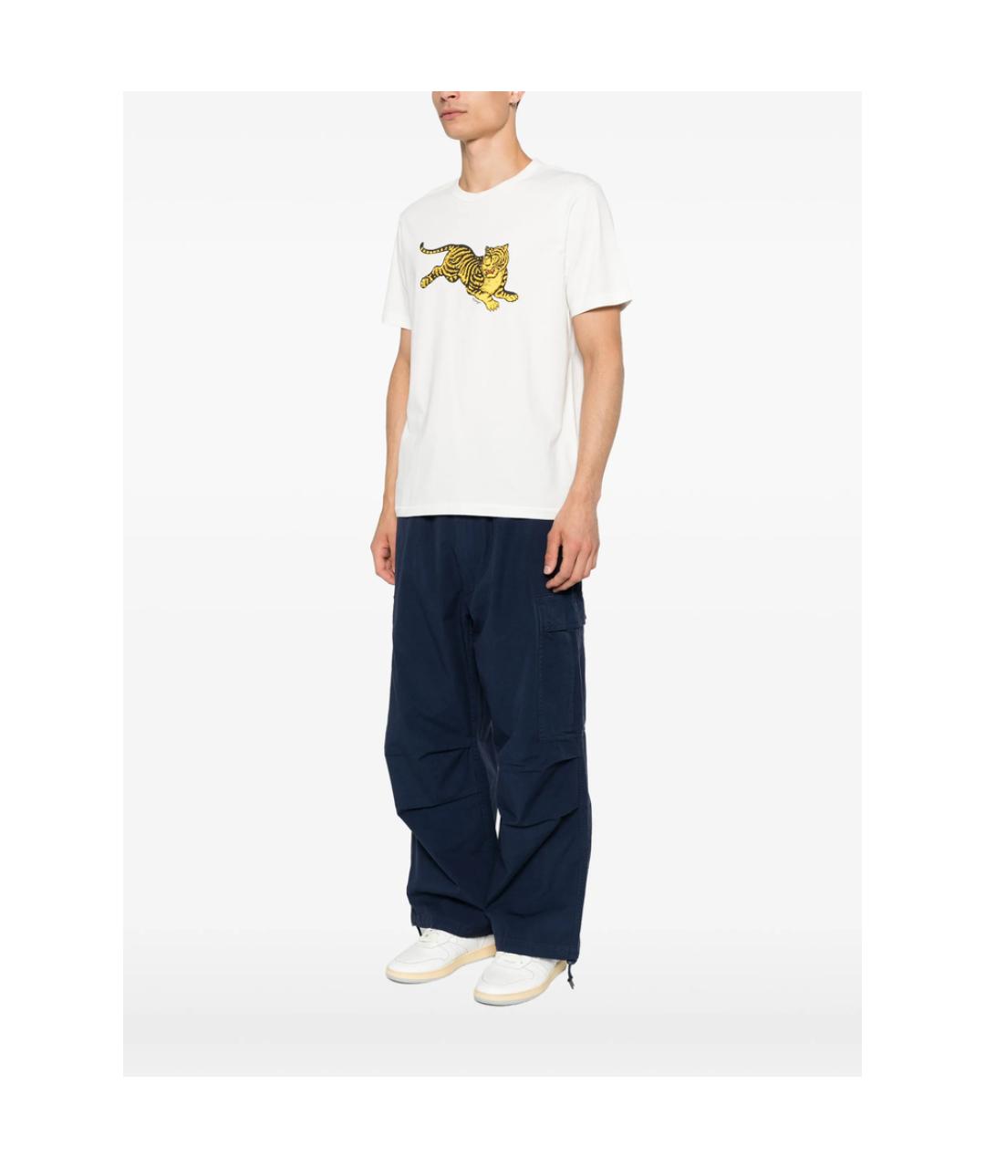 KENZO Белая хлопковая футболка, фото 3