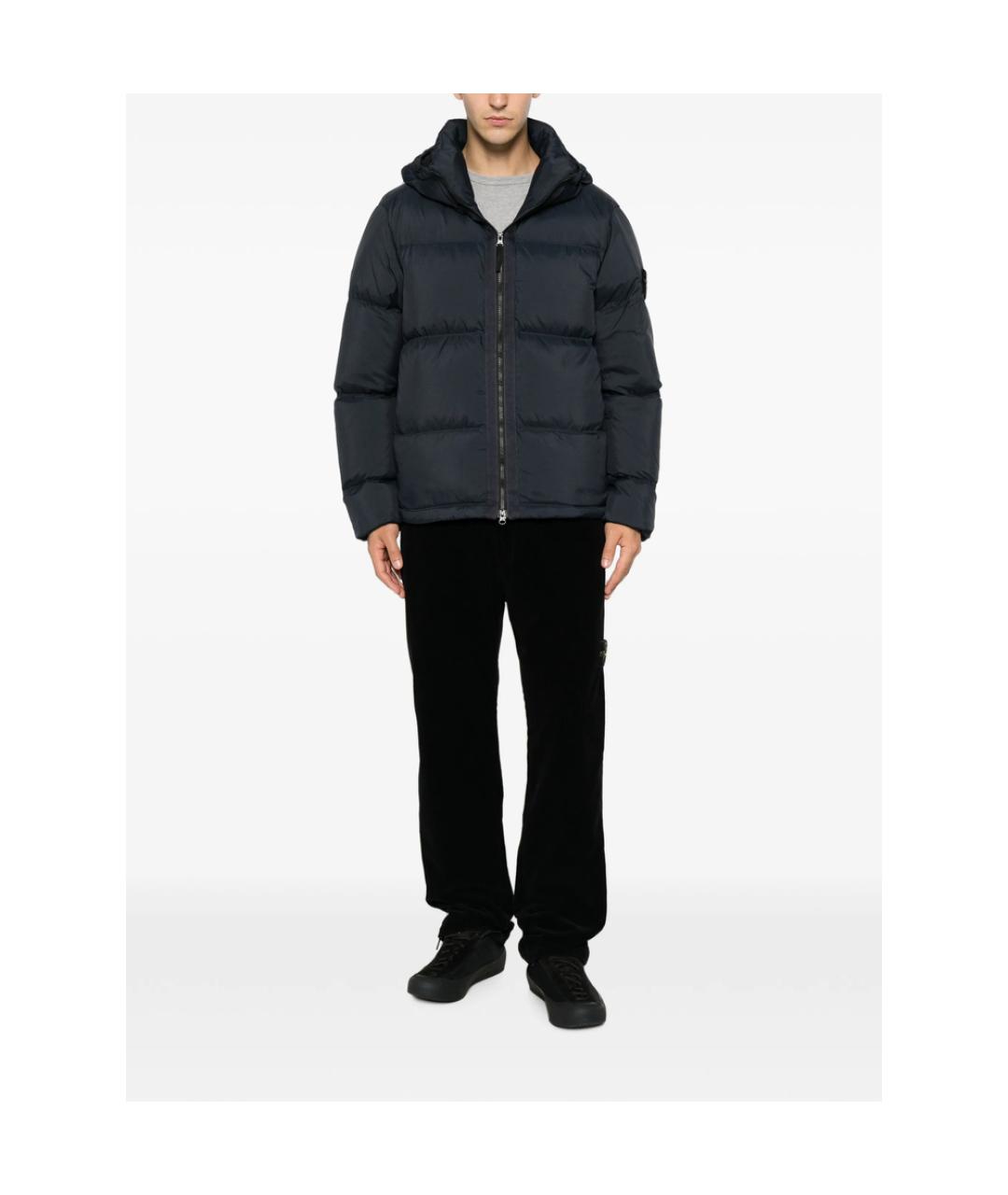 STONE ISLAND Синий полиамидовый пуховик, фото 4