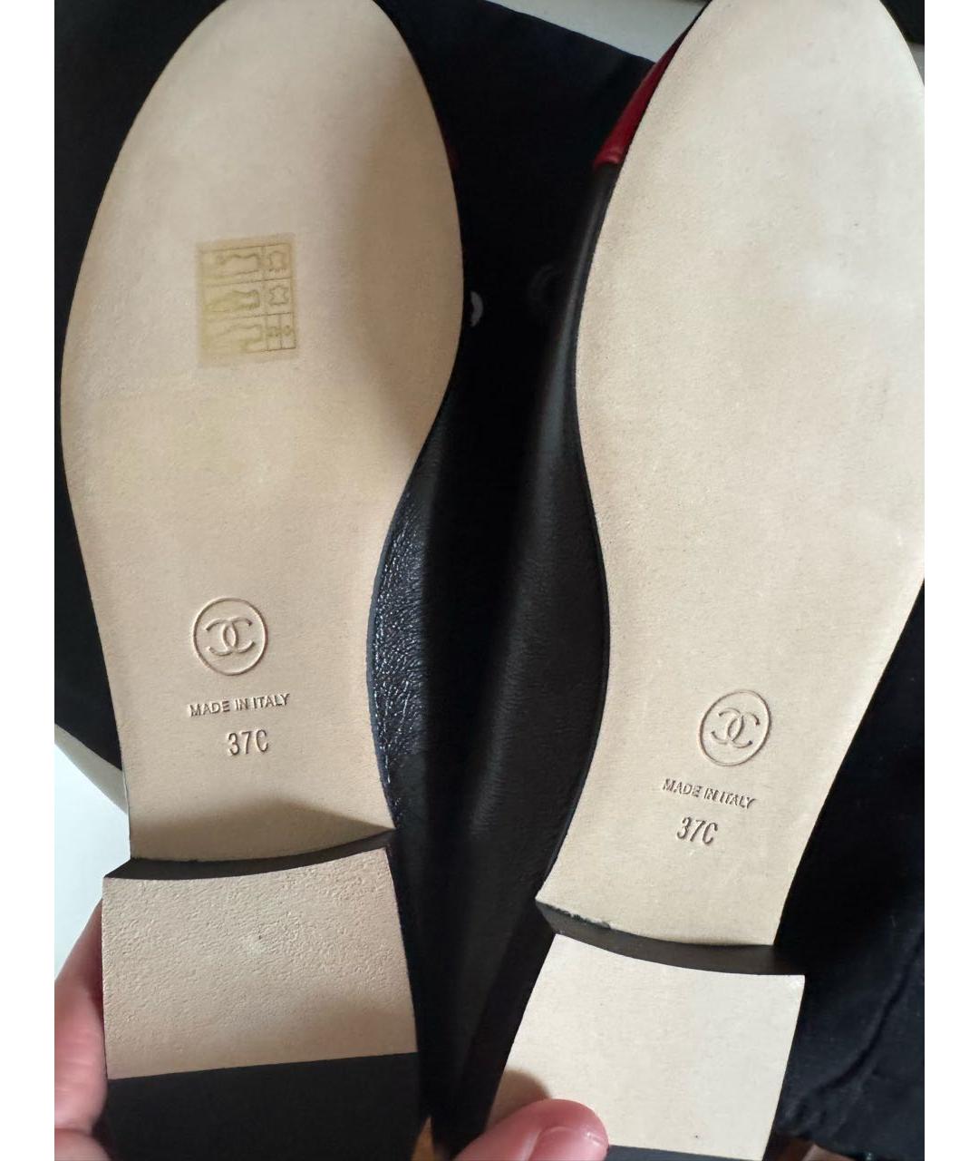 CHANEL Коричневые кожаные балетки, фото 4