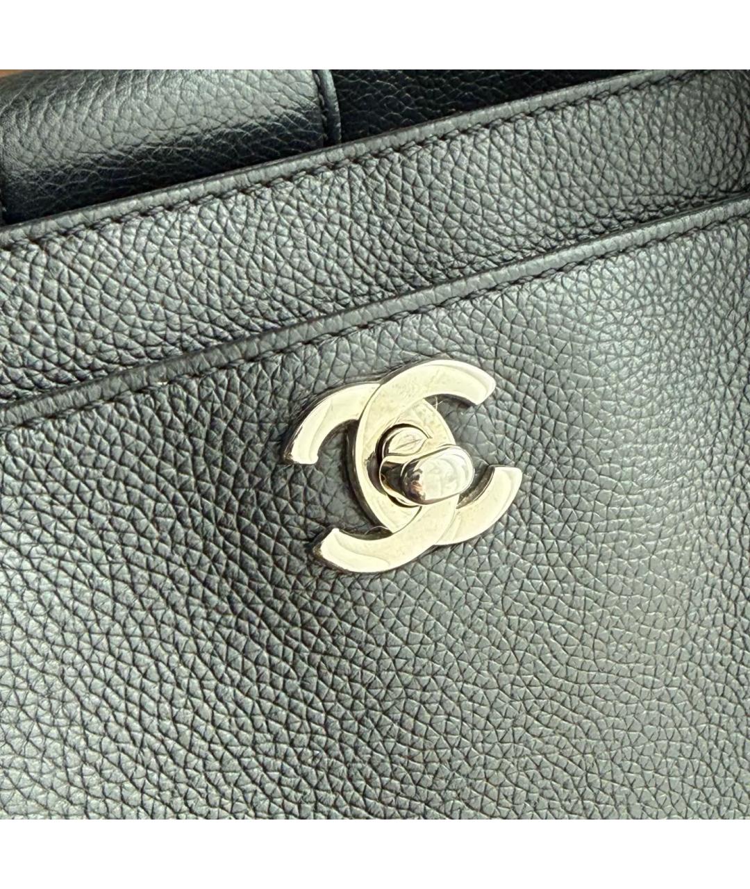 CHANEL Черная кожаная сумка через плечо, фото 6