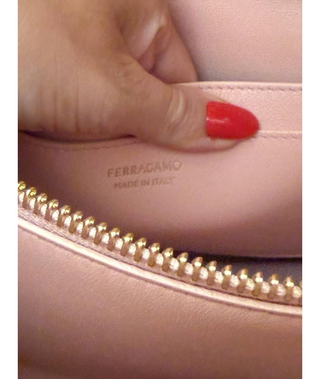 FERRAGAMO Бордовая кожаная сумка через плечо, фото 4