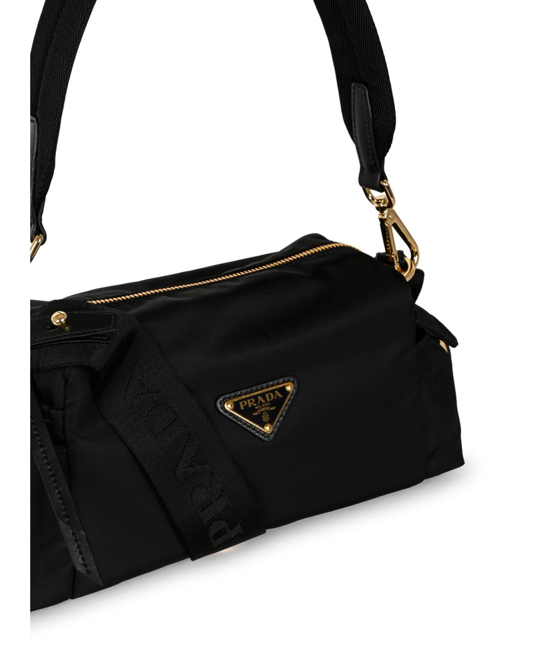 PRADA Черная синтетическая сумка через плечо, фото 4