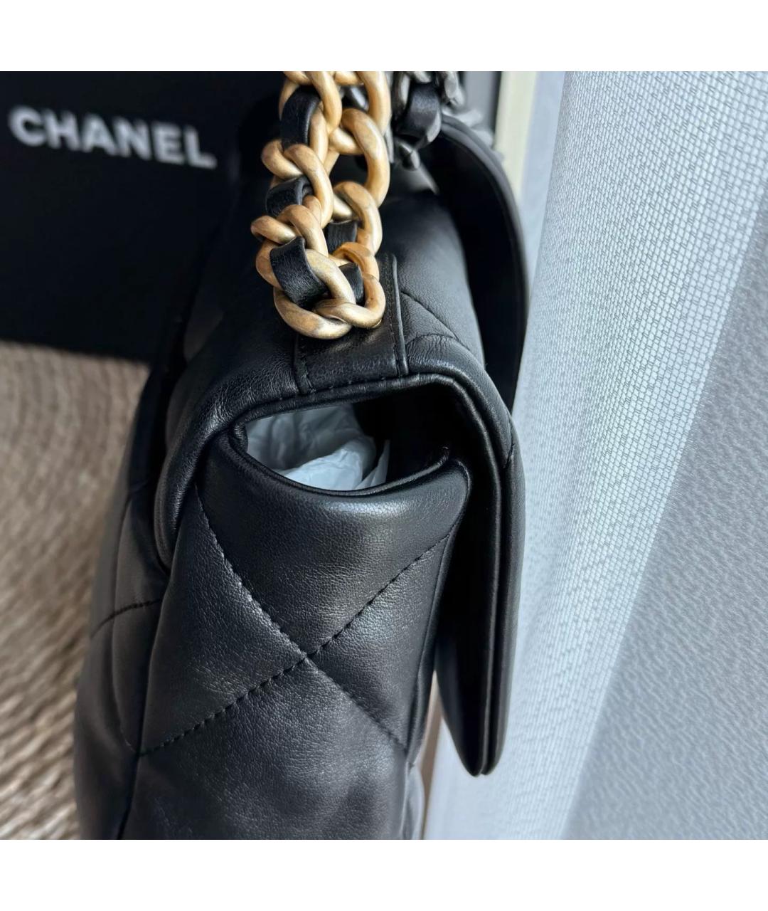 CHANEL Черная кожаная сумка через плечо, фото 4