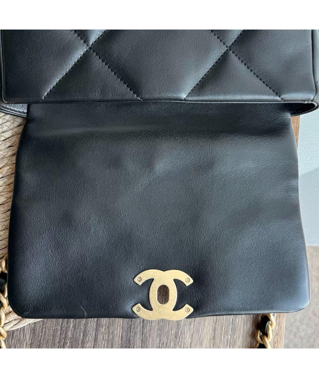 CHANEL Черная кожаная сумка через плечо, фото 8
