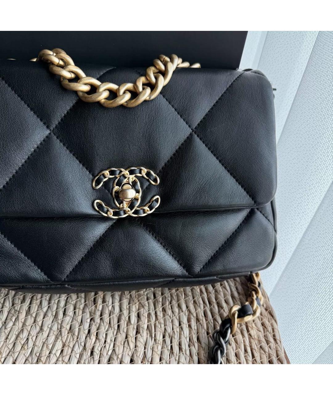CHANEL Черная кожаная сумка через плечо, фото 3