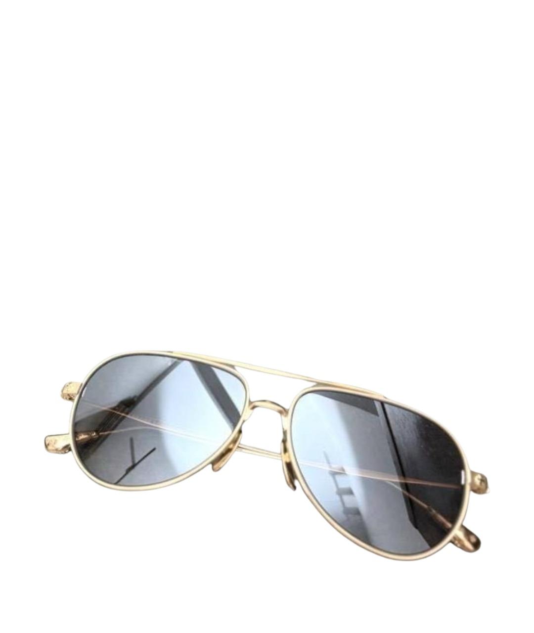 CHROME HEARTS Золотые металлические солнцезащитные очки, фото 1