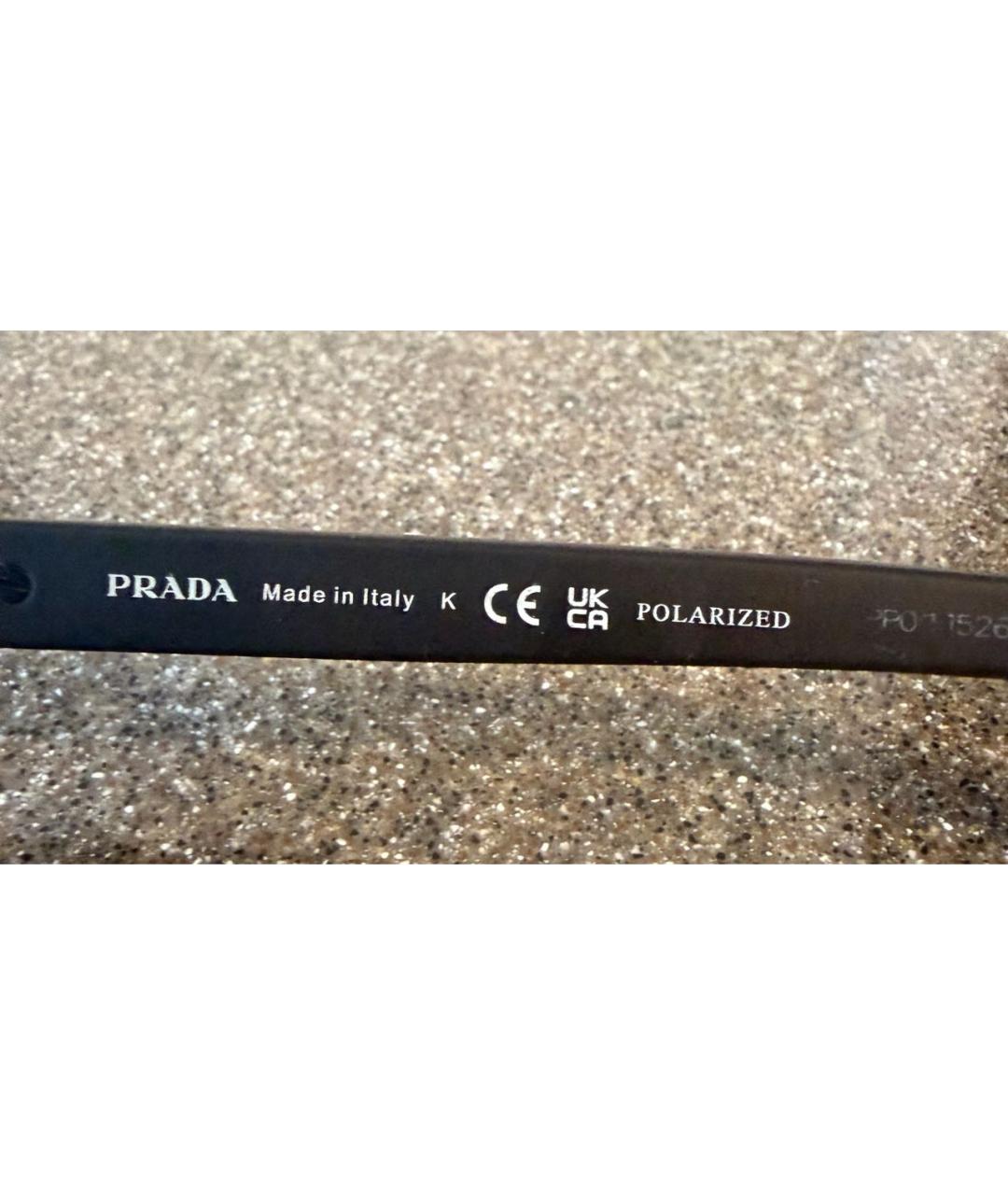 PRADA Черные пластиковые солнцезащитные очки, фото 5