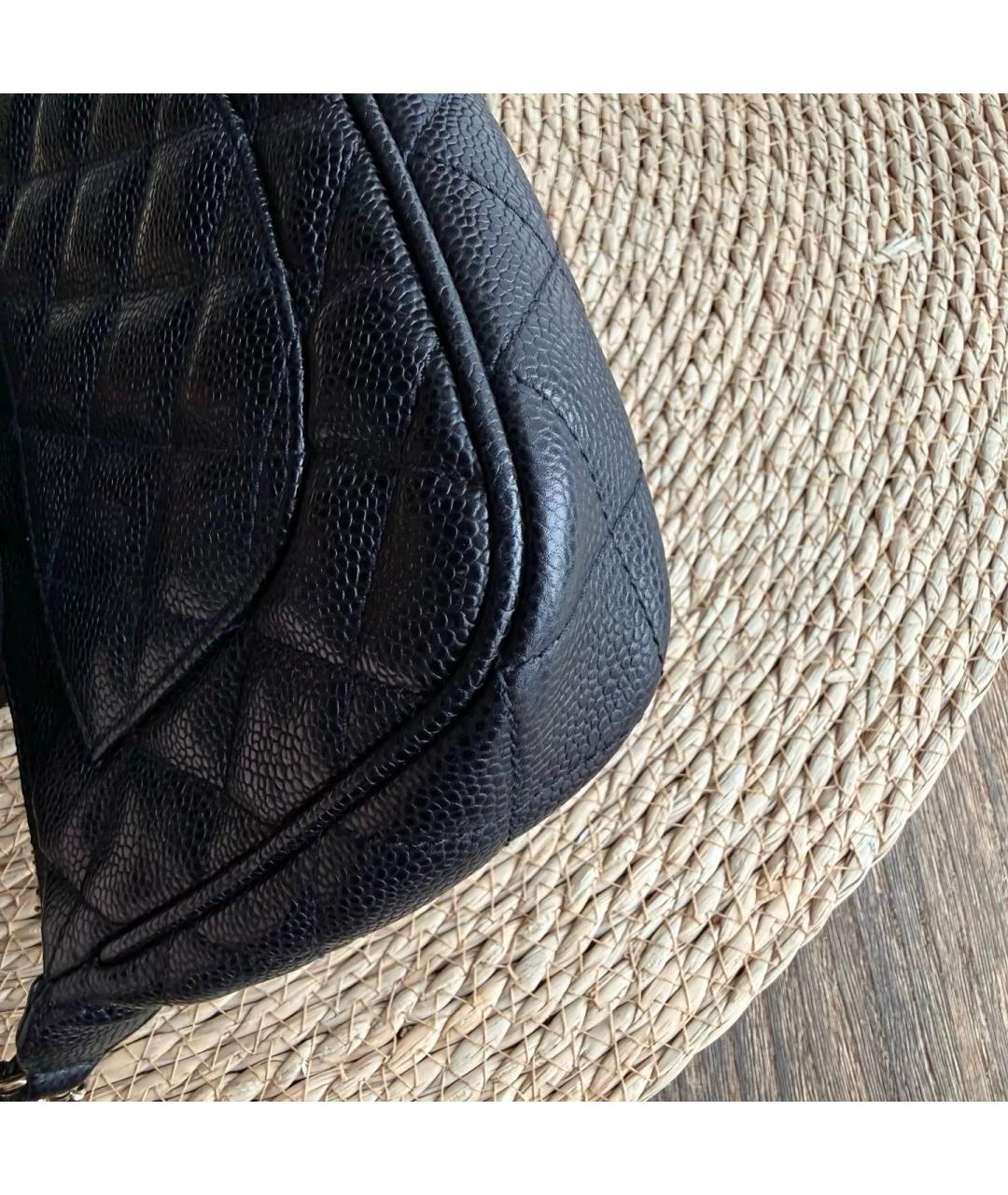 CHANEL Черная кожаная сумка через плечо, фото 8
