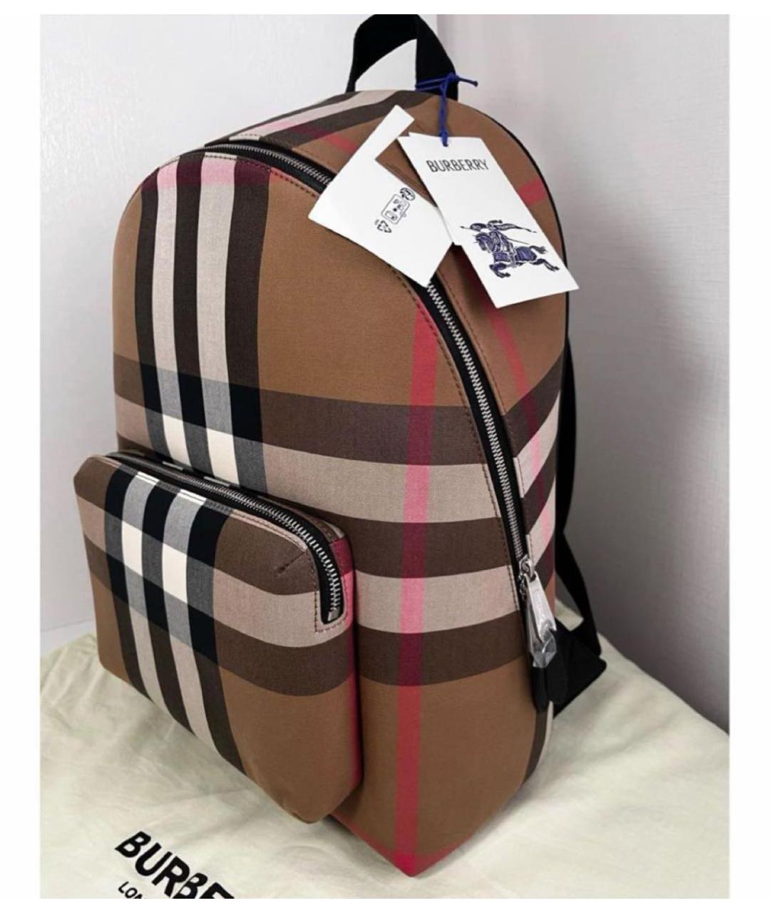 BURBERRY Коричневый тканевый рюкзак, фото 4