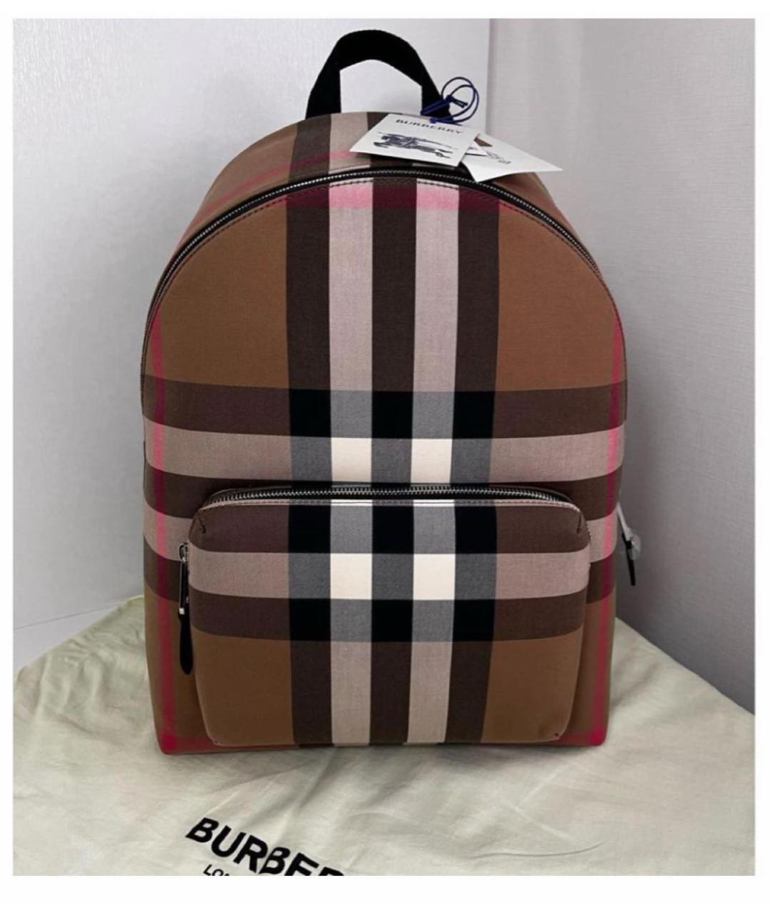 BURBERRY Коричневый тканевый рюкзак, фото 2