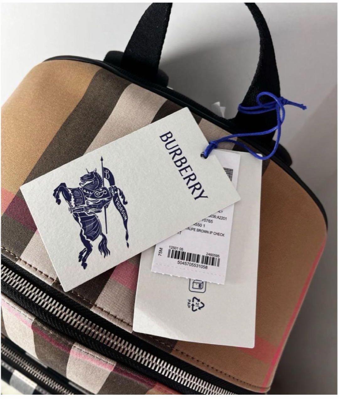 BURBERRY Коричневый тканевый рюкзак, фото 6
