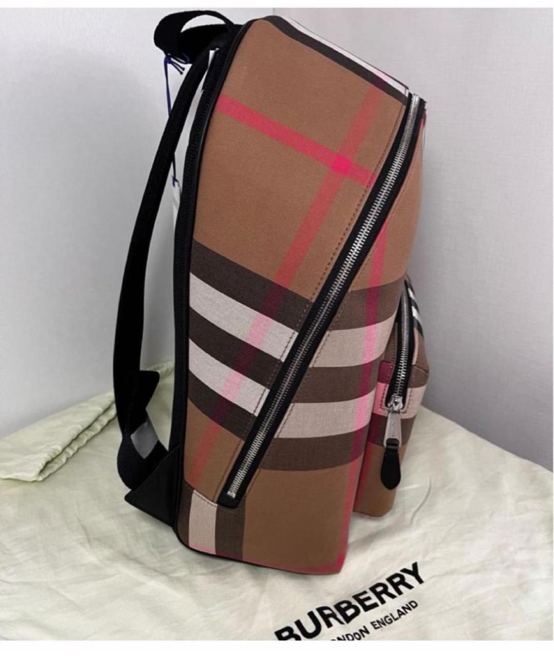 BURBERRY Коричневый тканевый рюкзак, фото 7