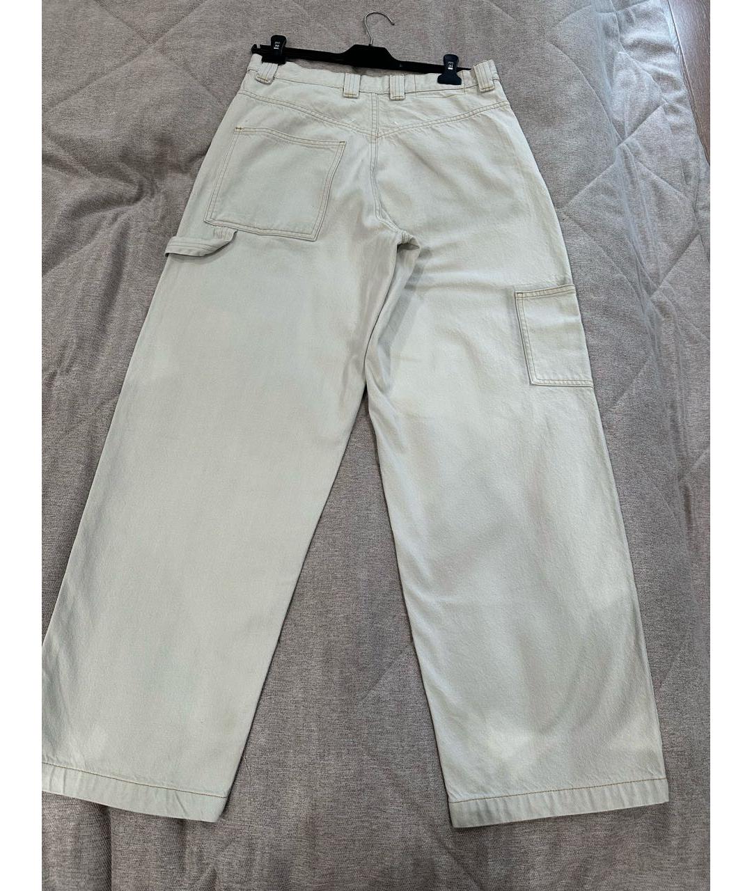 MAISON MARGIELA Бежевые хлопковые прямые джинсы, фото 2