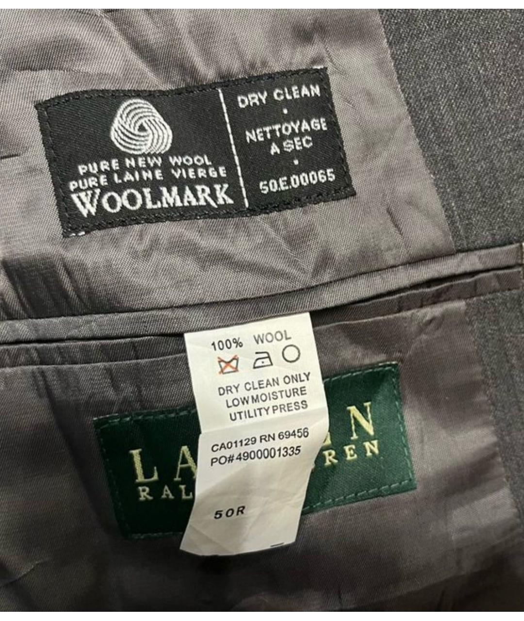 POLO RALPH LAUREN Серый шерстяной пиджак, фото 4