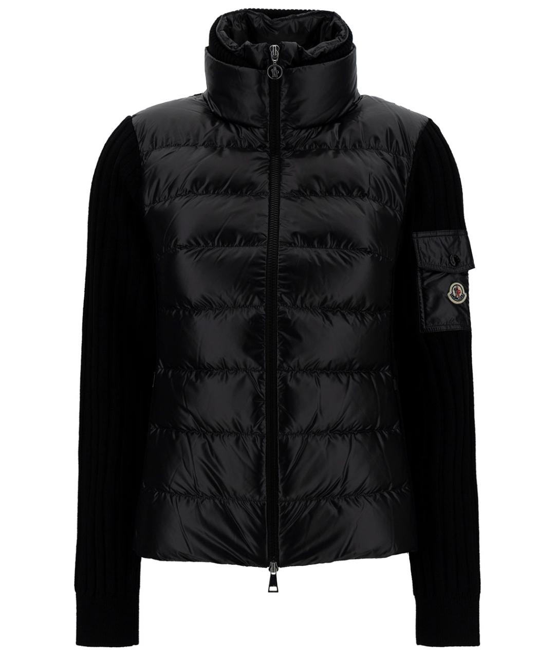MONCLER Черный шерстяной кардиган, фото 1