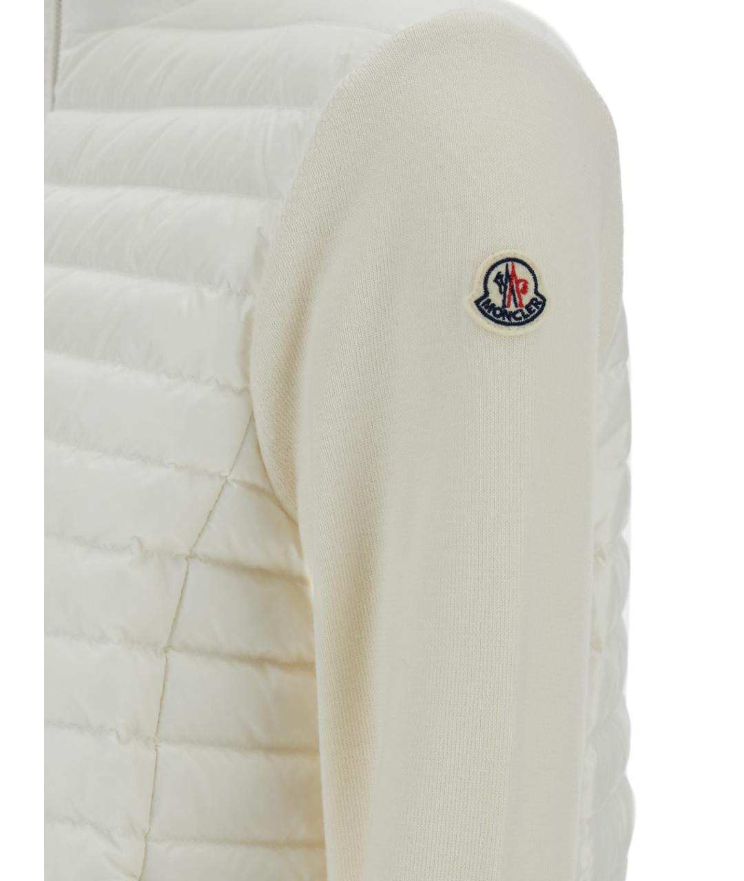 MONCLER Белый шерстяной кардиган, фото 3