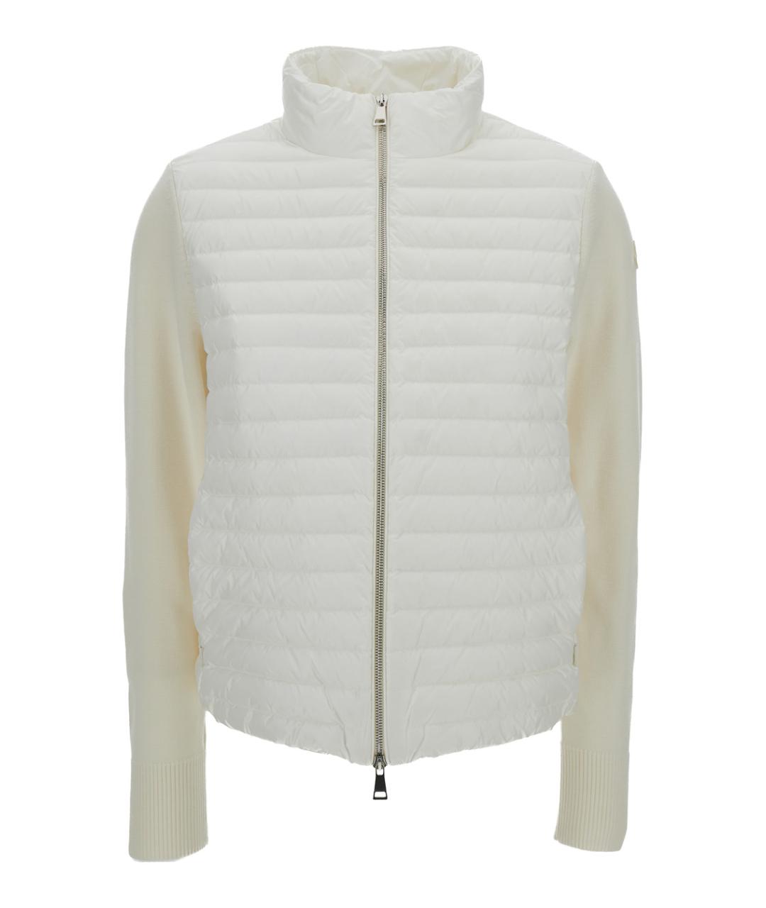 MONCLER Белый шерстяной кардиган, фото 1