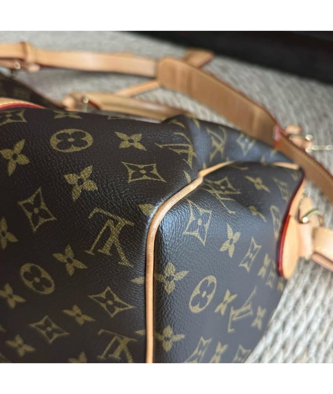 LOUIS VUITTON Бежевая жаккардовая дорожная/спортивная сумка, фото 8