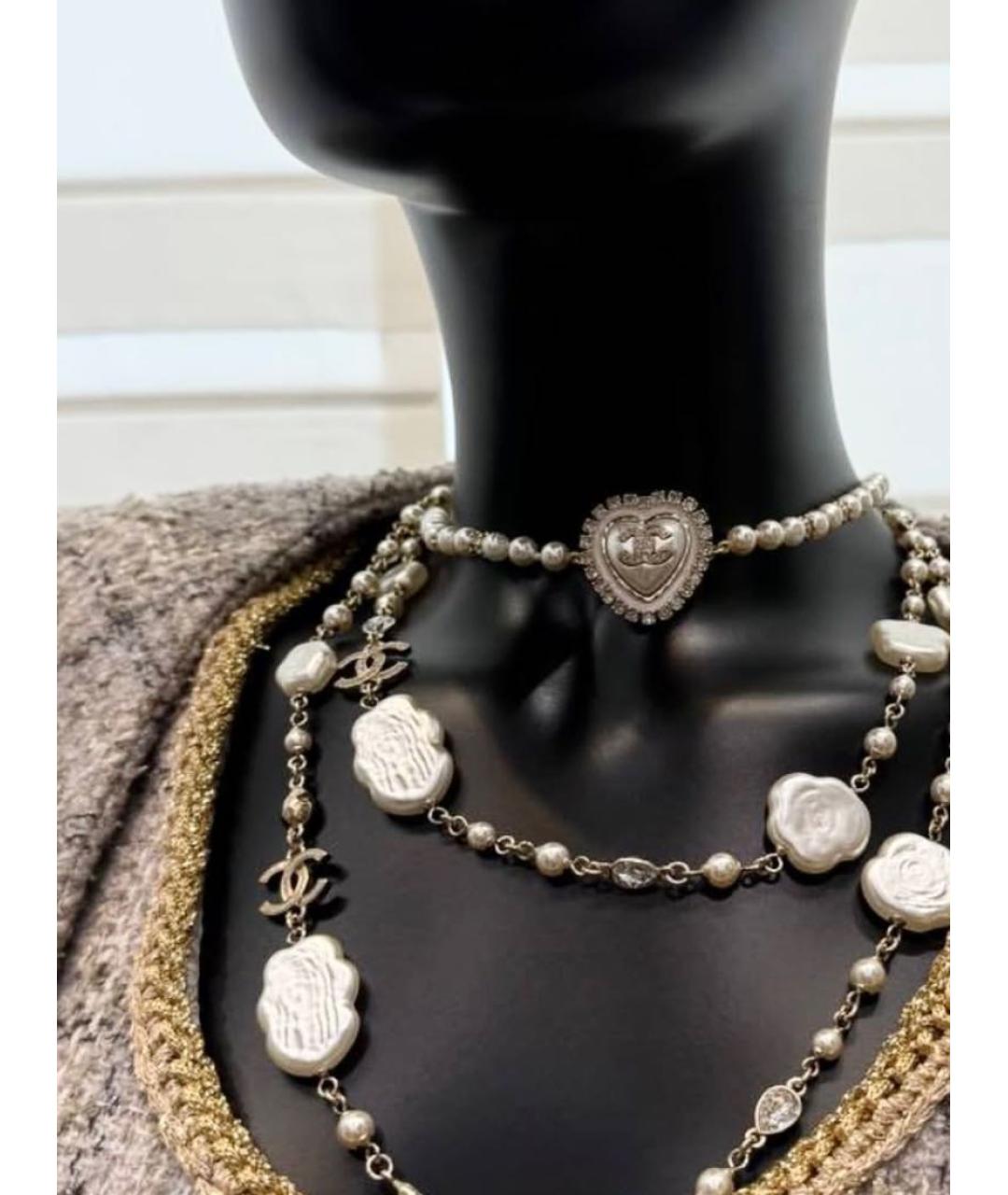 CHANEL Белое жемчужное колье, фото 4