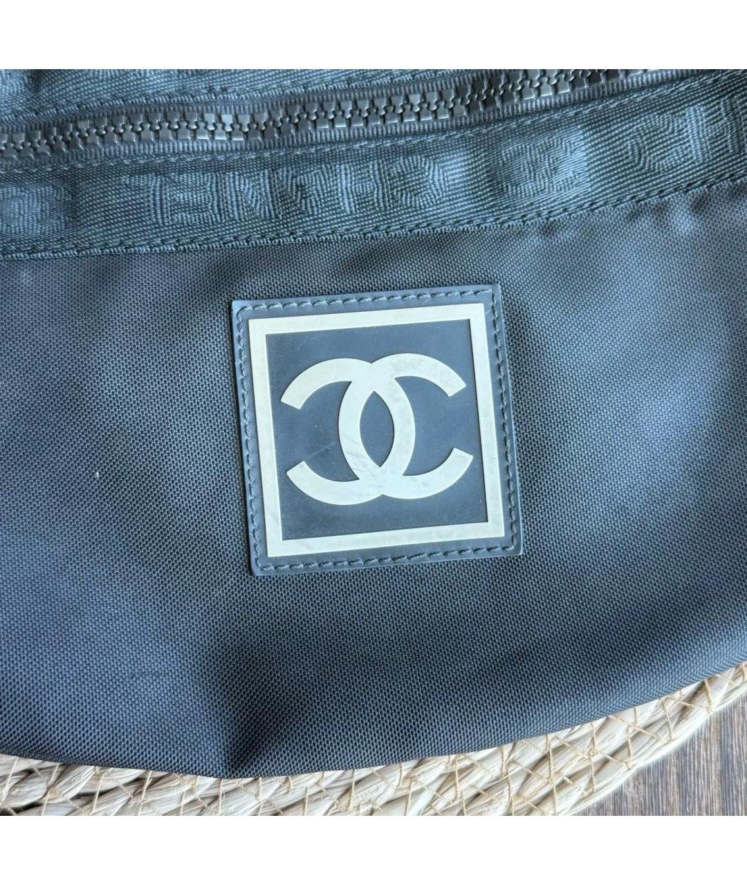 CHANEL Черная синтетическая поясная сумка, фото 7