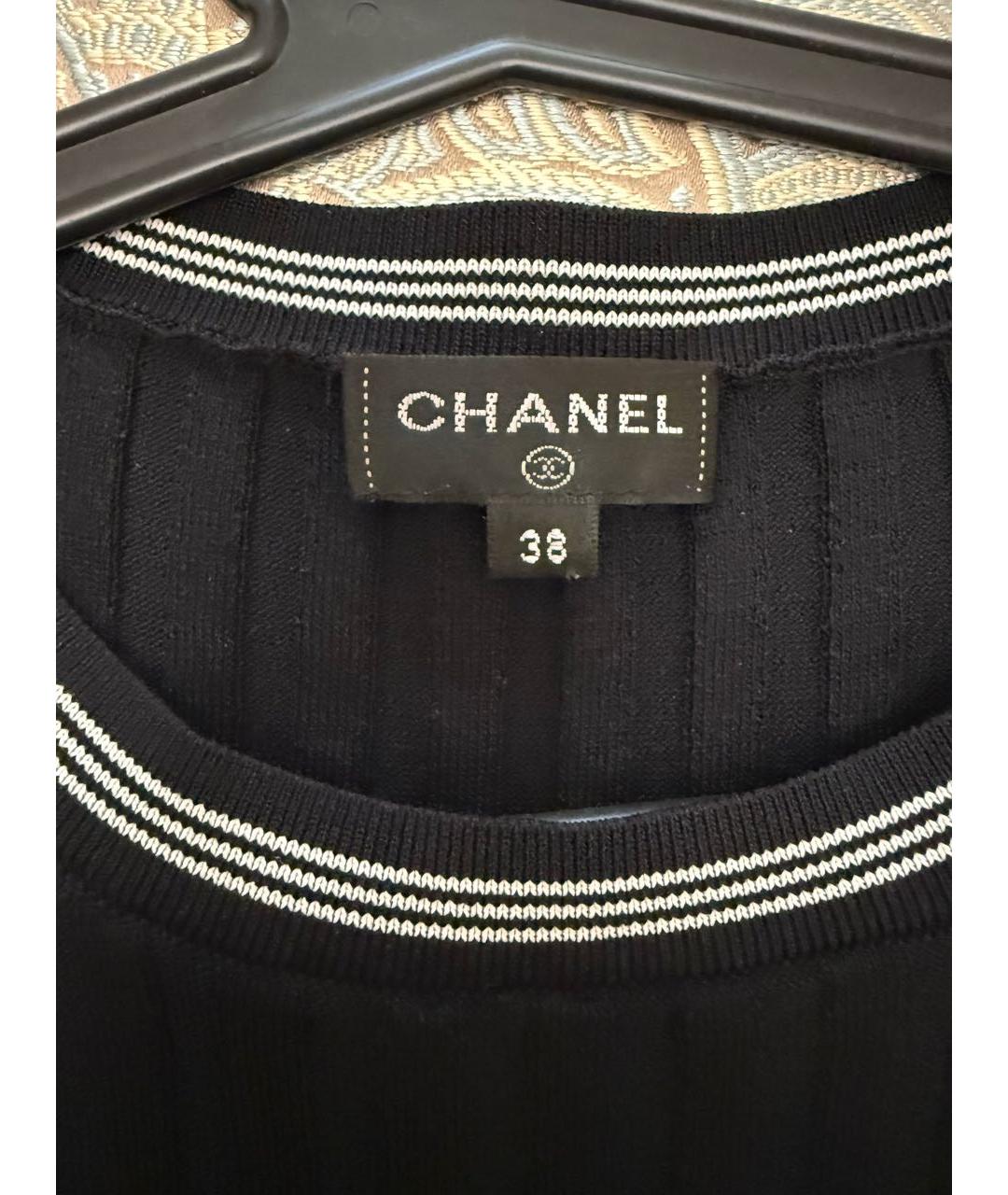 CHANEL Черная футболка, фото 3