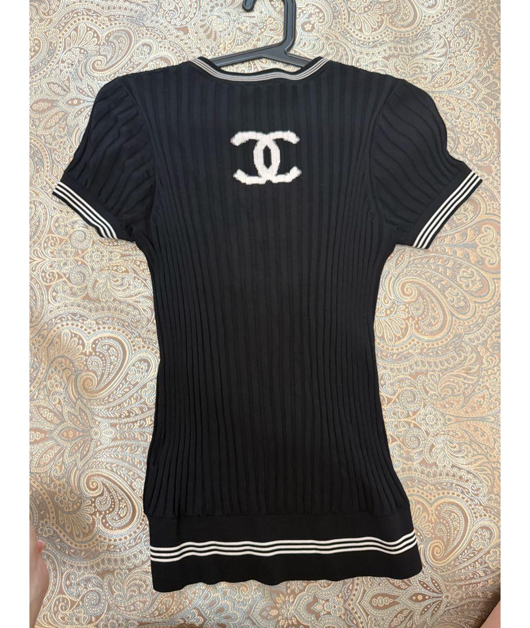CHANEL Черная футболка, фото 2