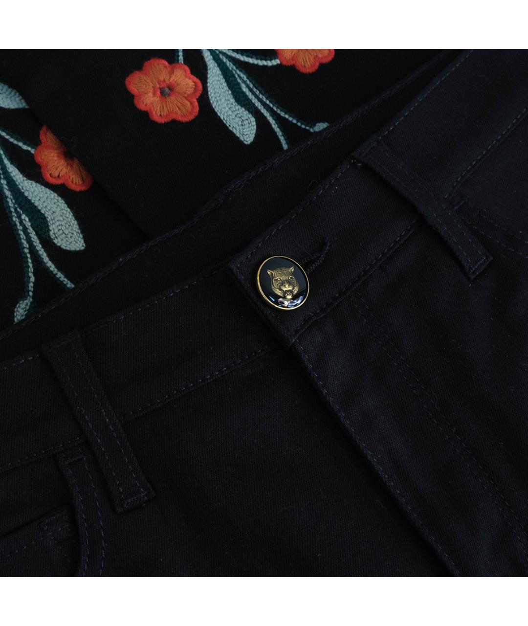 GUCCI Черные хлопковые джинсы слим, фото 3