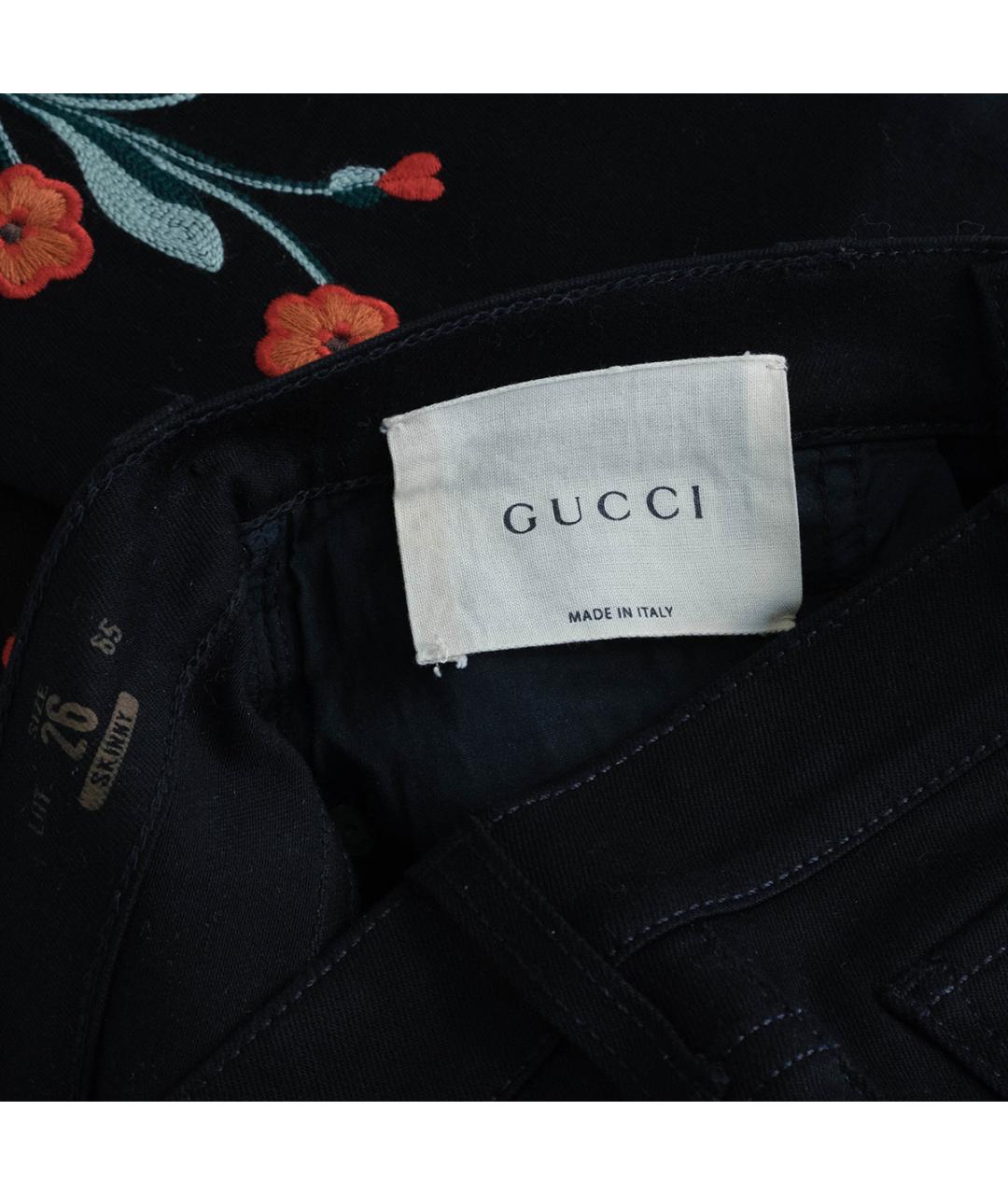 GUCCI Черные хлопковые джинсы слим, фото 6