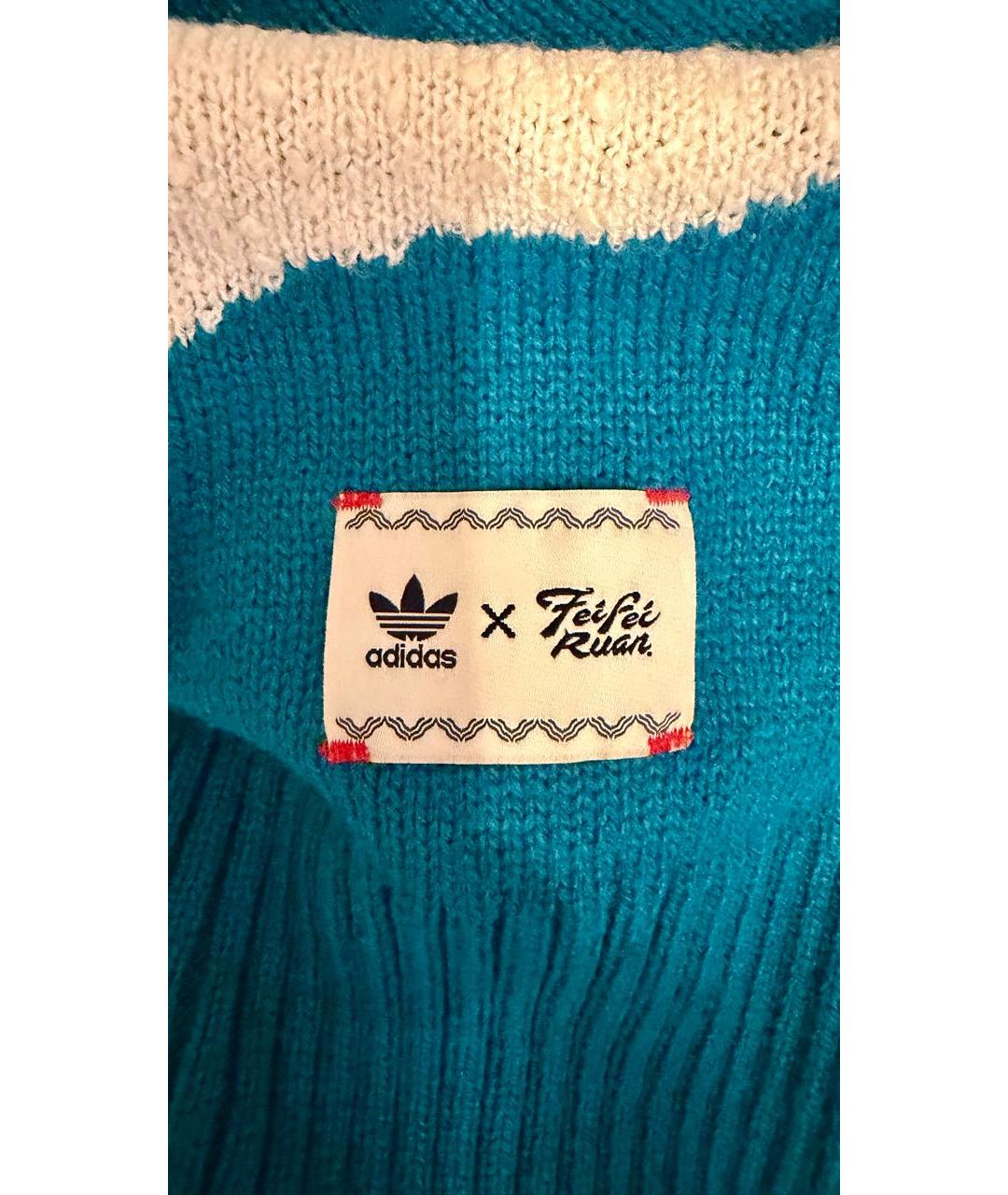 ADIDAS Синий хлопковый джемпер / свитер, фото 6